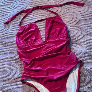 Elegant Pink One-Piece Swimsuit